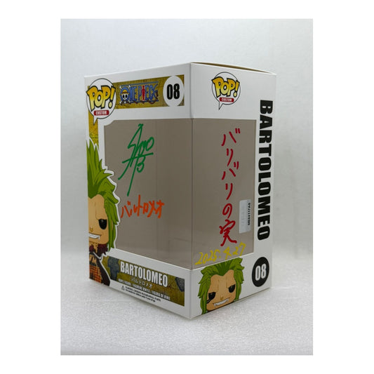 Custom Pop by MU ! Bartolomeo - One Piece #08 - Signed by Japanese Voice Actor JVA Shōtaro Morikubo with MEAS Authentication- Box only