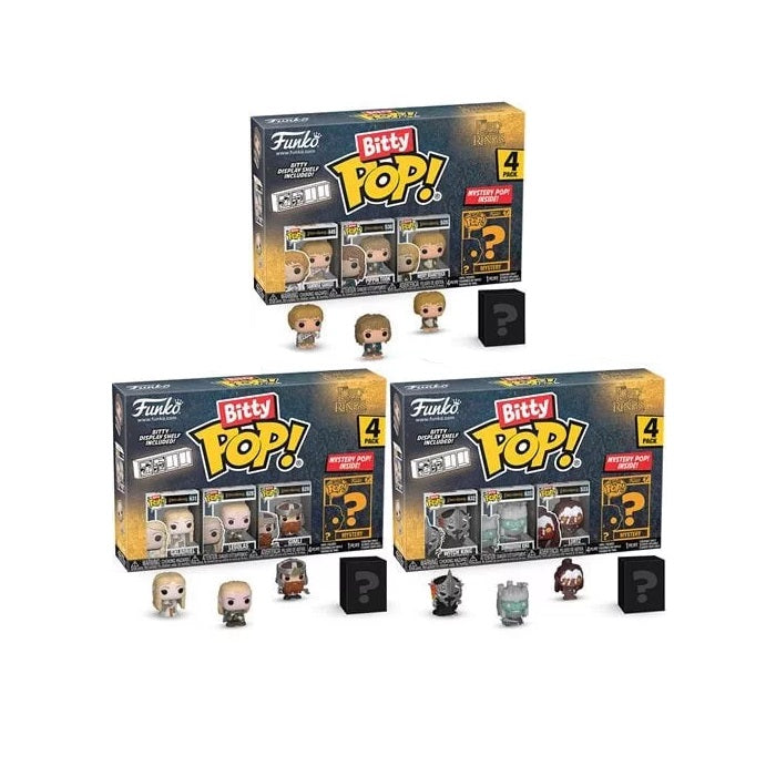 Funko Bitty Pop! Lord of The Rings Mini Collectible Toys 4-Pack Set of 3 Sets