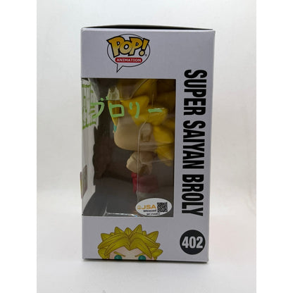 Funko Pop! Super Saiyan Broly - Dragon Ball Z #402 - San Diego Comic Con 2018 Exclusive Signed By Japanese Voice Actor JVA Bin Shimada with JSA