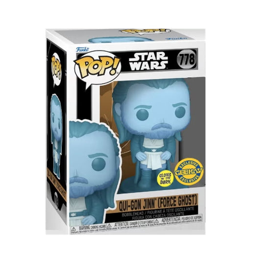 Funko POP! Obi Wan Kenobi Qui-Gon Jinn Force Ghost - Star Wars&nbsp; #778 - Geekay Exclusive - Glow in the Dark