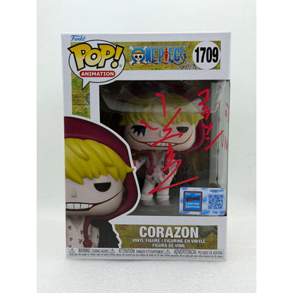 Funko POP! Corazon - One piece #1709 New York Comic Con 2024 sticker - Signed by JVA Kōichi Yamadera - JSA
