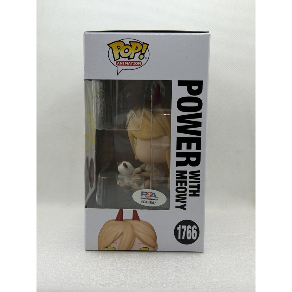 Funko Pop! Power with Meowy - Chainsaw Man #1766 Chase - Comfest 2025 Exclusive - Signed by Japanese Voice Actor JVA Fairouz Ai with PSA