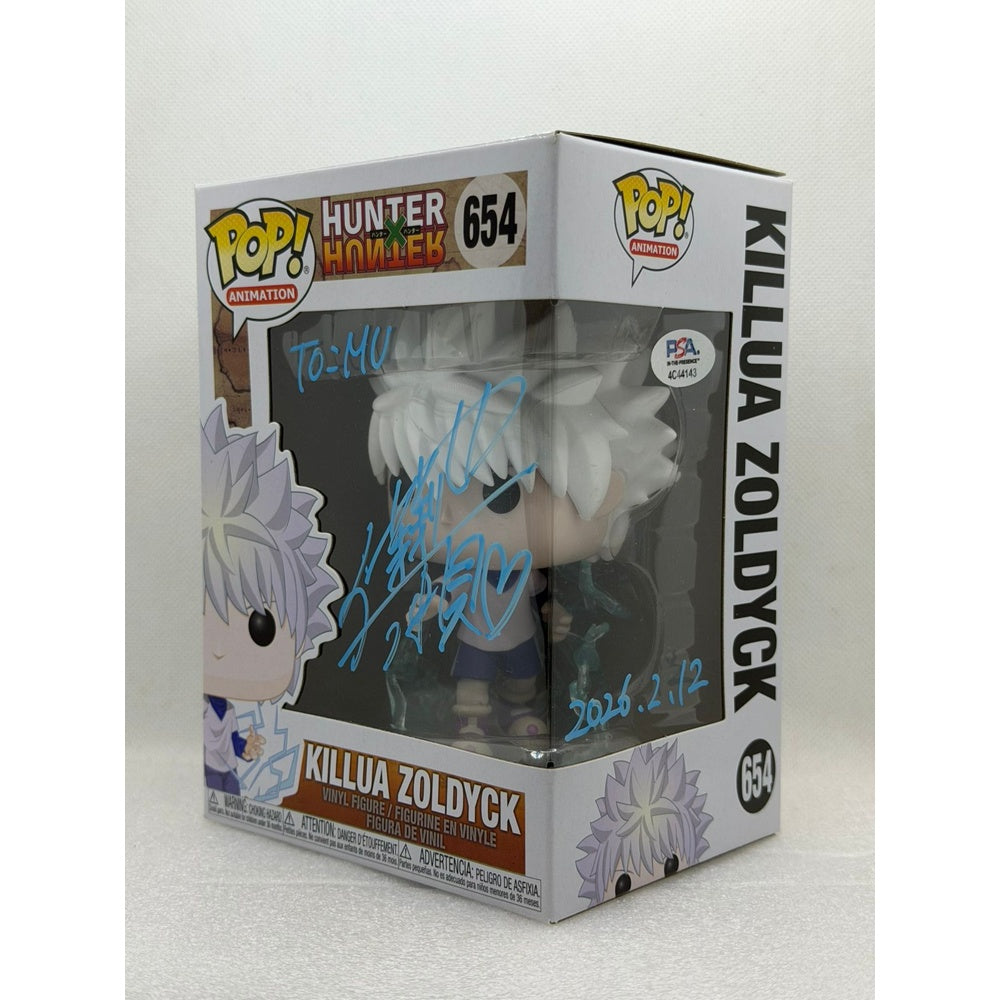 Funko POP! Killua Zoldyck - Hunter X Hunter #654 with barcode OG Signed by JVA Mariya Ise at Animenia Abu Dhabi 2026 - PSA