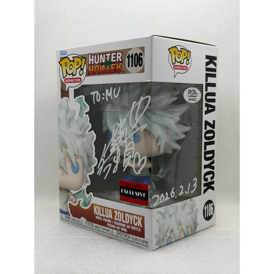 Funko POP! Killua Zoldyck - Hunter X Hunter #1106 AAA Anime Exclusive Signed by JVA Mariya Ise at Animenia Abu Dhabi 2026 - PSA
