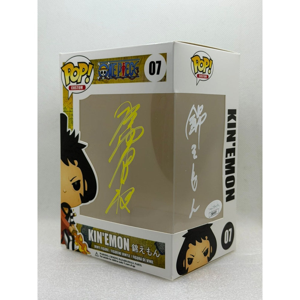 Custom Pop by MU ! Kin'emon - One Piece #07 - Signed by Japanese Voice Actor JVA Kenyu Horiuchi with JSA - Box only