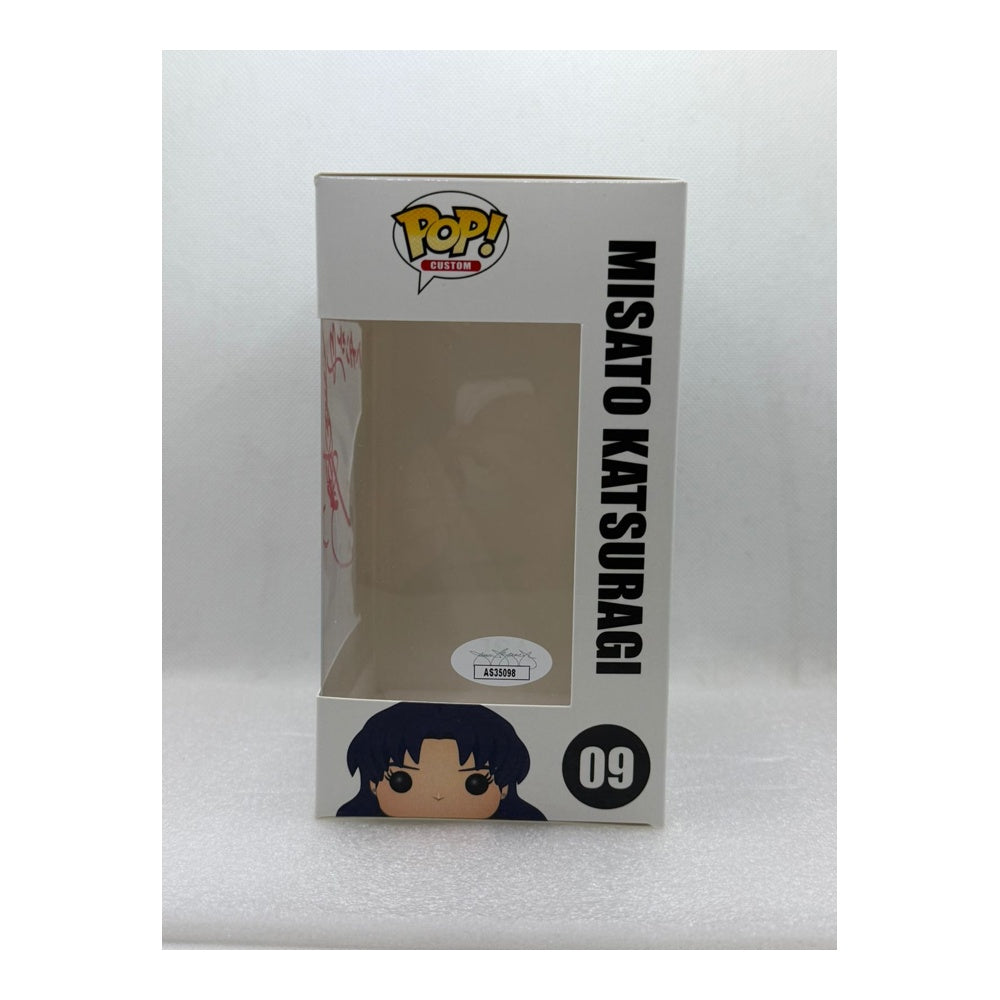 Custom Pop by MU ! Misato Katsuragi - Evangelion #09 - Signed by Japanese Voice Actor JVA Kotono Mitsuishi with JSA - Box only