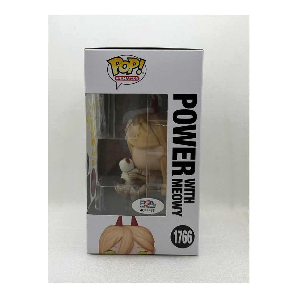 Funko Pop! Power with Meowy - Chainsaw Man #1766 Chase - Chalice Exclusive Pre Release - Signed by Japanese Voice Actor JVA Fairouz Ai with PSA