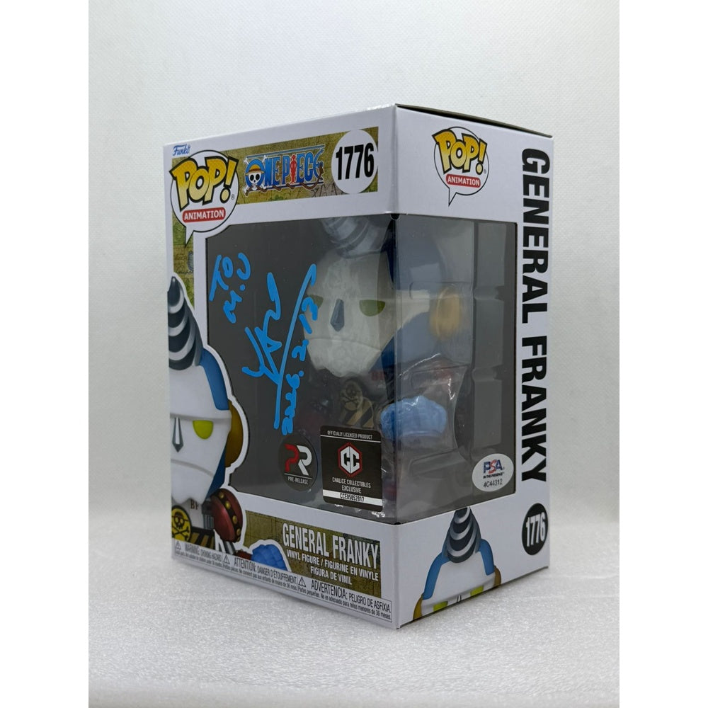 Funko POP! General Franky - One Piece #1776 Chalice Collectibles Exclusive Pre Release Signed by JVA Kazuki Yao at Animenia Abu Dhabi 2026 - PSA