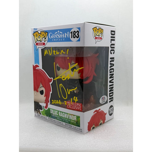Funko POP! Diluc Ragnvindr - Genshin Impact #183 Signed by JVA Kensho Ono at Animenia Abu Dhabi 2026 - PSA