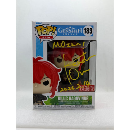 Funko POP! Diluc Ragnvindr - Genshin Impact #183 Signed by JVA Kensho Ono at Animenia Abu Dhabi 2026 - PSA