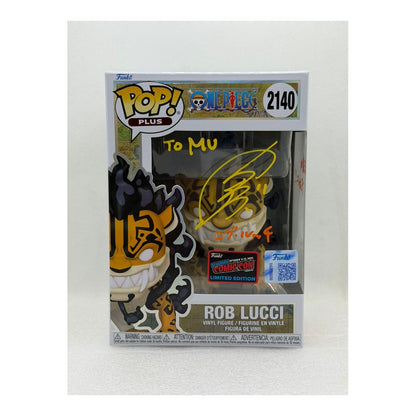 Funko Pop ! Rob Lucci - One Piece #2150 New York Comic Con 2025 sticker - Signed by Japanese Voice Actor JVA Tomokazu Seki with MEAS Authentication (Copy)
