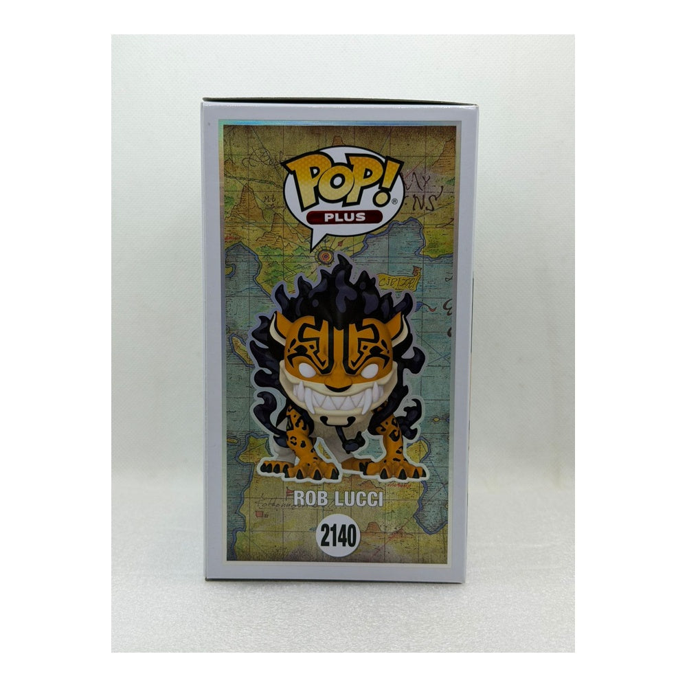Funko Pop ! Rob Lucci - One Piece #2150 Shared Sticker - Signed by Japanese Voice Actor JVA Tomokazu Seki with MEAS Authentication