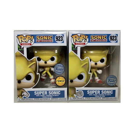 Funko POP! Super Sonic - Sonic The Hedgehog #923 Funko Special Edition chase bundle